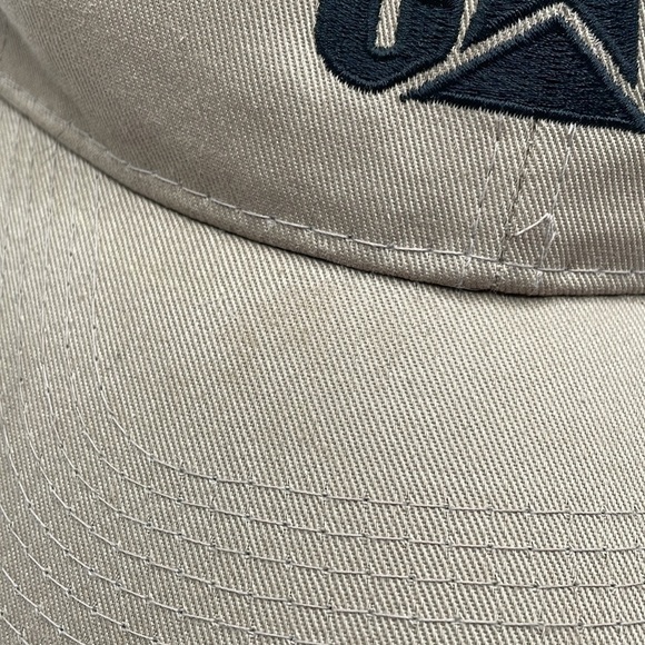 CAT Caterpillar Construction Tan & Black Adjustable Baseball Cap - Picture 3 of 9